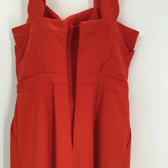 Adeline Rae Lenora Scallop Romper In Poppy Red NWT Summer Beachy Size XS - Picture 10 of 15